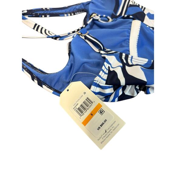 Nautica One-Piece Blue White Pattern Swimsuit Size Small - Picture 3 of 3